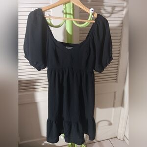 Black Puff Sleeve Dress